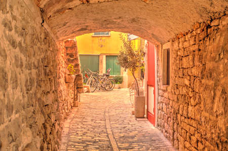 Rovinj, Croatia - January 2020: Historical center in sunny weather, HDR Imageのeditorial素材