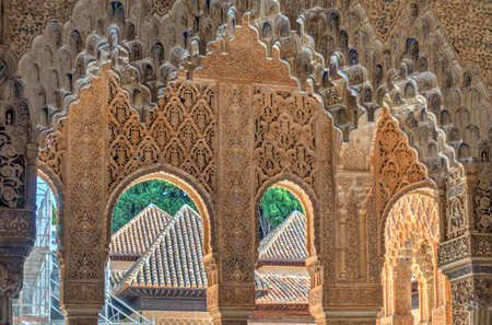 Granada, Spain - Alhambra palace, HDR Imageのeditorial素材