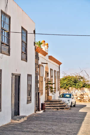 Teguise, Lanzarote, Spain - September 2020 : Historical village in sunny weather, HDR Imageのeditorial素材