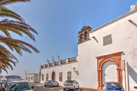Teguise, Lanzarote, Spain - September 2020 : Historical village in sunny weather, HDR Imageのeditorial素材