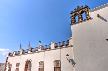 Teguise, Lanzarote, Spain - September 2020 : Historical village in sunny weather, HDR Imageのeditorial素材