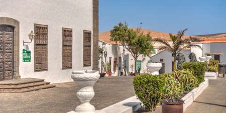 Teguise, Lanzarote, Spain - September 2020 : Historical village in sunny weather, HDR Imageのeditorial素材