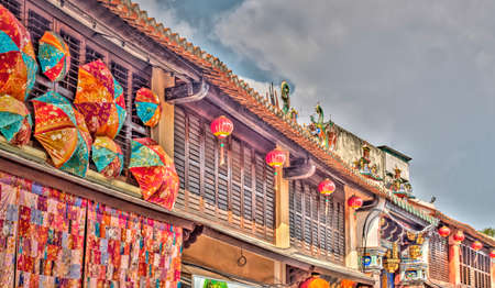 Georgetown, Malaysia : April 2019 : Historical colonial center of Penang, HDR Imageのeditorial素材
