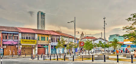Georgetown, Malaysia : April 2019 : Historical colonial center of Penang, HDR Imageのeditorial素材