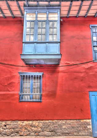 Bogota, Colombia - April 2019 : La Candelaria district, HDR Imageのeditorial素材