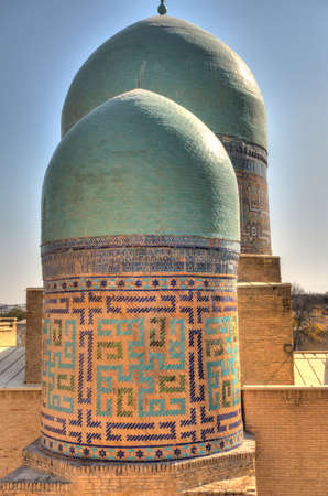 Samarkand, Uzbekistan - October 2020 : Shah I Zinda in sunny weather, HDR Imageのeditorial素材