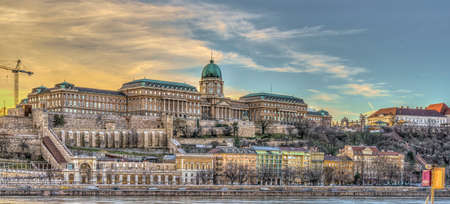 Budapest, Hungary - December 2020 : Historical center in sunny weather, HDR Imageのeditorial素材