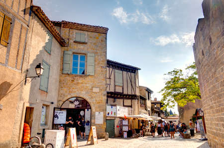 Carcassonne, France - July 2019 : Historical center in sunny weather, HDR Imageのeditorial素材
