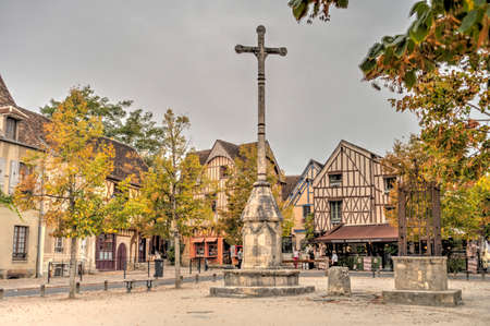 Provins, France - July 2019 : Historical center in cloudy weather, HDR Imageのeditorial素材
