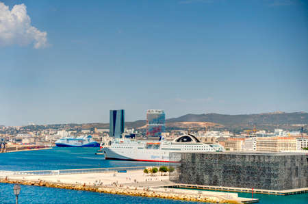 Marseille, France - July 2019 : Historical center in sunny weather, HDR Imageのeditorial素材