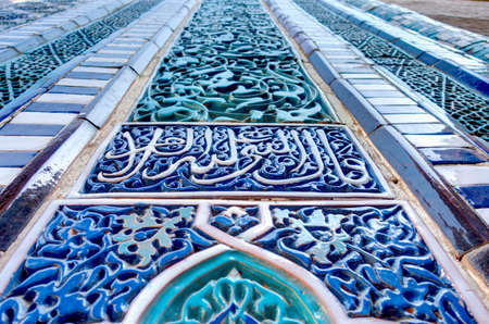 Samarkand, Uzbekistan - October 2020 : Shah I Zinda in sunny weather, HDR Imageのeditorial素材