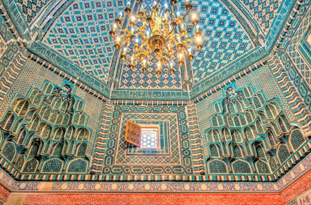 Samarkand, Uzbekistan - October 2020 : Shah I Zinda in sunny weather, HDR Imageのeditorial素材