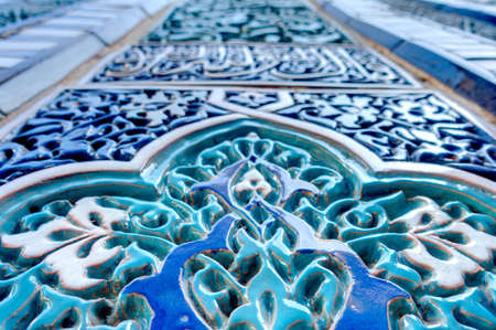 Samarkand, Uzbekistan - October 2020 : Shah I Zinda in sunny weather, HDR Imageのeditorial素材