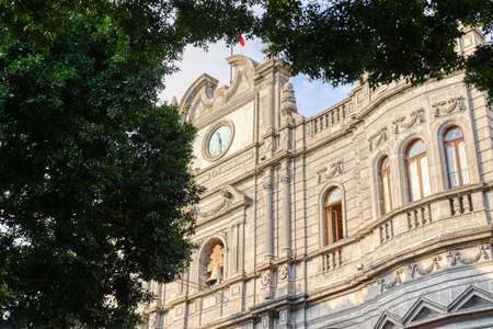 Puebla, Mexico - January 2022 : Historical center in sunny weather, HDR Imageのeditorial素材