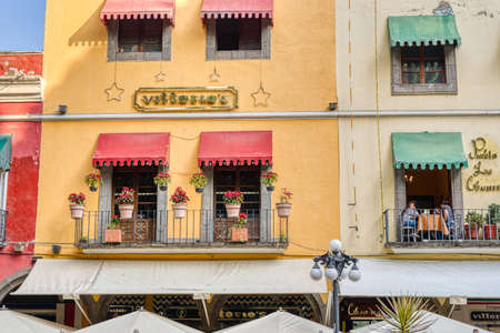 Puebla, Mexico - January 2022 : Historical center in sunny weather, HDR Imageのeditorial素材