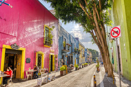 Puebla, Mexico - January 2022 : Historical center in sunny weather, HDR Imageのeditorial素材