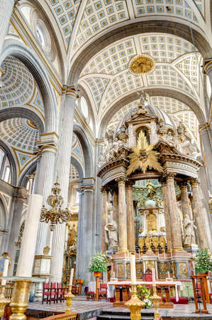 Puebla, Mexico - January 2022 : Historical center in sunny weather, HDR Imageのeditorial素材