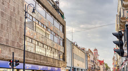 Puebla, Mexico - January 2022 : Historical center in sunny weather, HDR Imageのeditorial素材