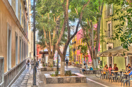 Puebla, Mexico - January 2022 : Historical center in sunny weather, HDR Imageのeditorial素材