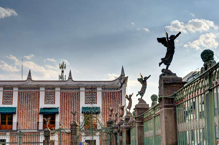 Puebla, Mexico - January 2022 : Historical center in sunny weather, HDR Imageのeditorial素材