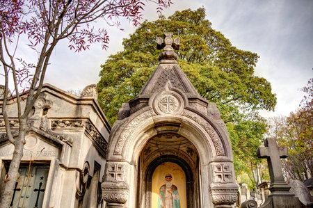 Grave in the old cemetery, Beijing, China.の写真素材
