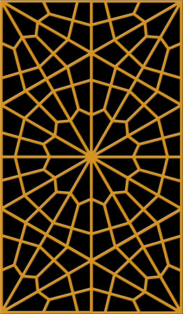 islamic persian arabesque pattern window background artのイラスト素材