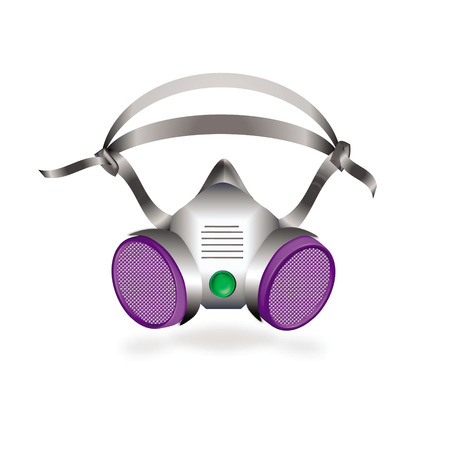 half protecting mask or industrial respirator vectorのイラスト素材