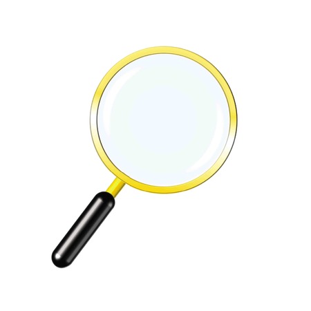 Simple golden magnifier iconのイラスト素材