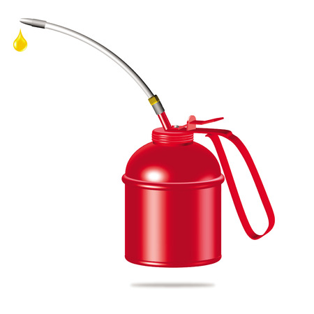 3d red oiler illustration on white backgroundのイラスト素材