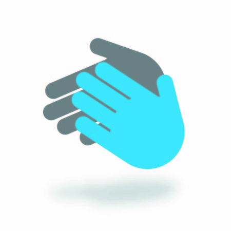 clap vector in two colour handsのイラスト素材
