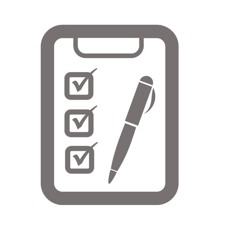 clipboard and pen iconのイラスト素材