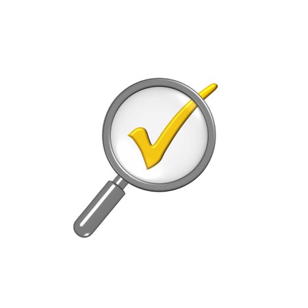 accuracy assessment concept with magnifier and check signのイラスト素材
