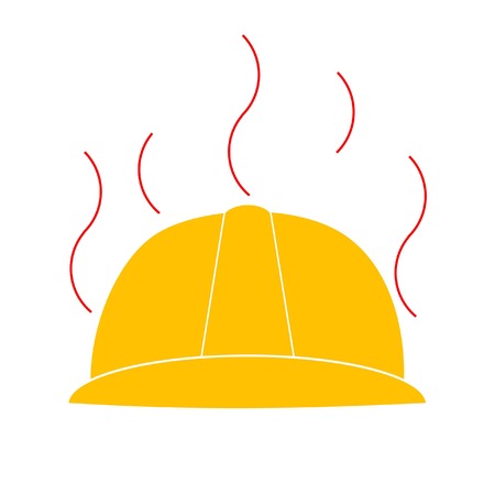 hot yellow helmetのイラスト素材