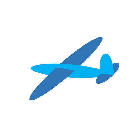 blue paper airplaneのイラスト素材