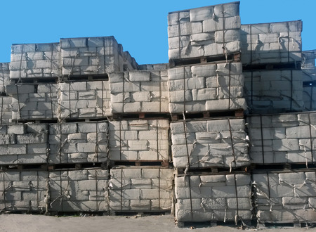 asbestos storage in outdoor environment causing health risksの写真素材