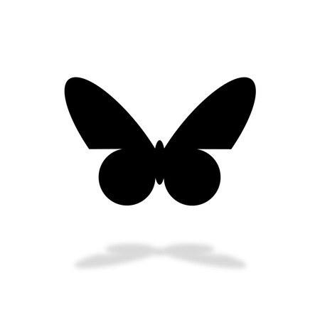 black and white butterfly vector brushのイラスト素材