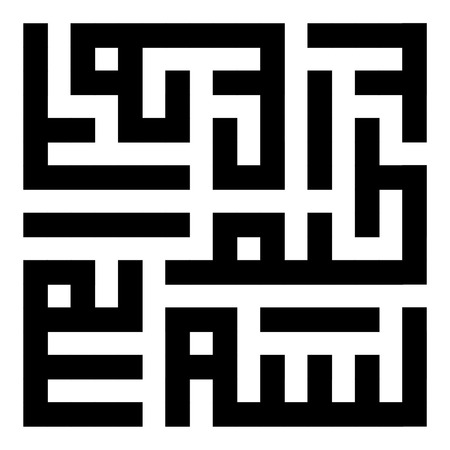 besmellah rahmane rahim in black and white tileのイラスト素材
