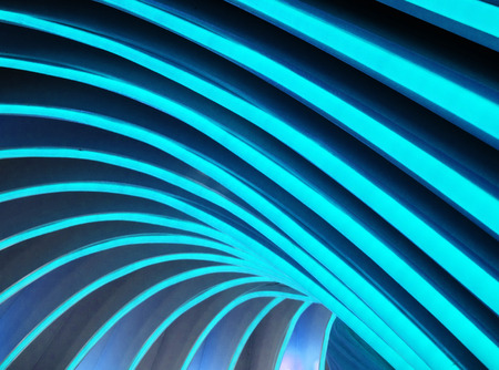 abstract blue ribbons backgroundの写真素材
