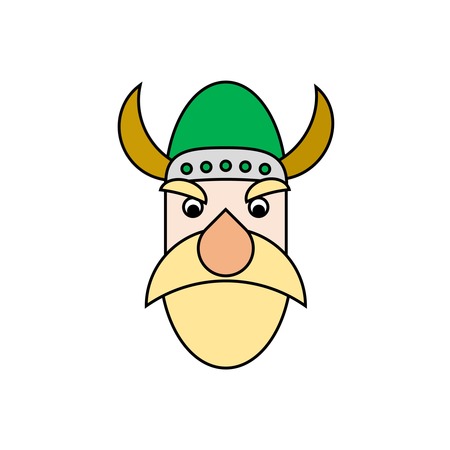 angry viking face or headのイラスト素材