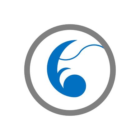 Baby in the womb shows germinal period icon.のイラスト素材