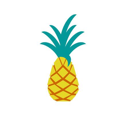 pineapple isolated on white backgroundのイラスト素材