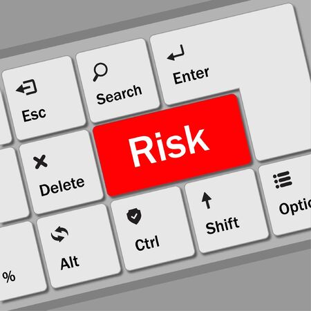 Risk management keyboard for risk controlのイラスト素材