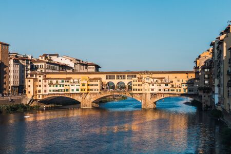 The Ponte Vecchio over the Arno river in Florence, Tuscany, Italy
