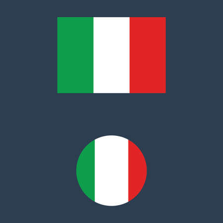 Italy flag illustration isolated vector sign symbolのイラスト素材
