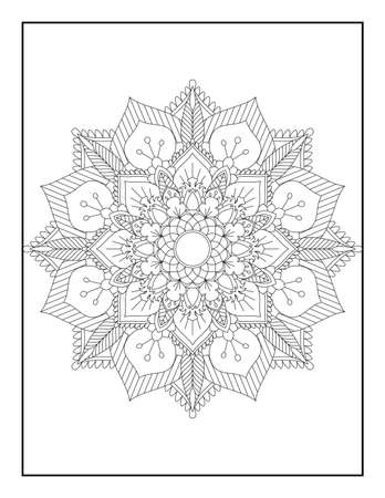 Mandala Coloring Pages, Mandala Coloring Book, Mandala Coloring Sheets, Mandala Coloring Book For Adult, Adult Coloring Pages, Adult Coloring Books, Pattern Coloring Book. Coloring Book For Kidsのイラスト素材