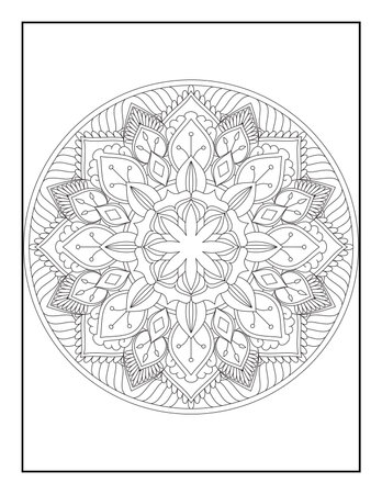 Mandala Coloring Pages, Mandala Coloring Book, Mandala Coloring Sheets, Mandala Coloring Book For Adult, Adult Coloring Pages, Adult Coloring Books, Pattern Coloring Book. Coloring Book For Kidsのイラスト素材