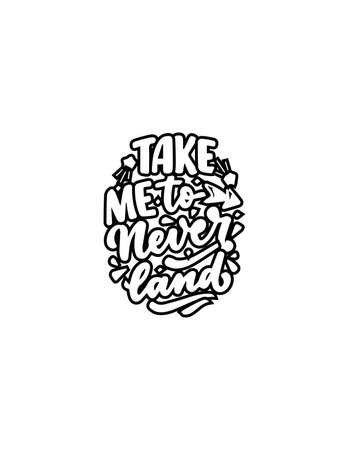 Take me to the sea. Hand drawn lettering phrase. Vector illustration.のイラスト素材