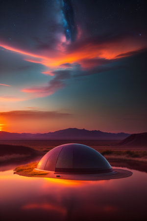 Astronomical observatory in the desert of Namibia, Africa. camera World Photography Day, world photographer day, photography day.photo dayの素材