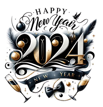 Happy New Year 2014. New Year lettering design. Vector illustration.の素材