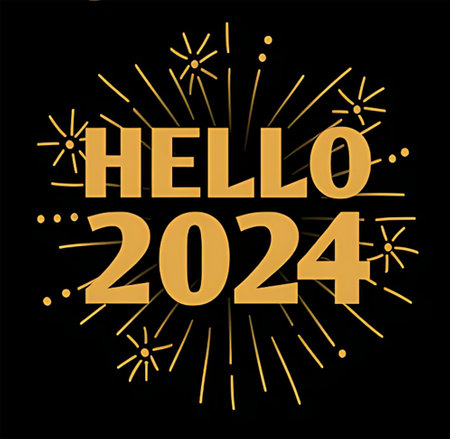 Hello 2021. Greeting card with lettering. Vector illustration.の素材